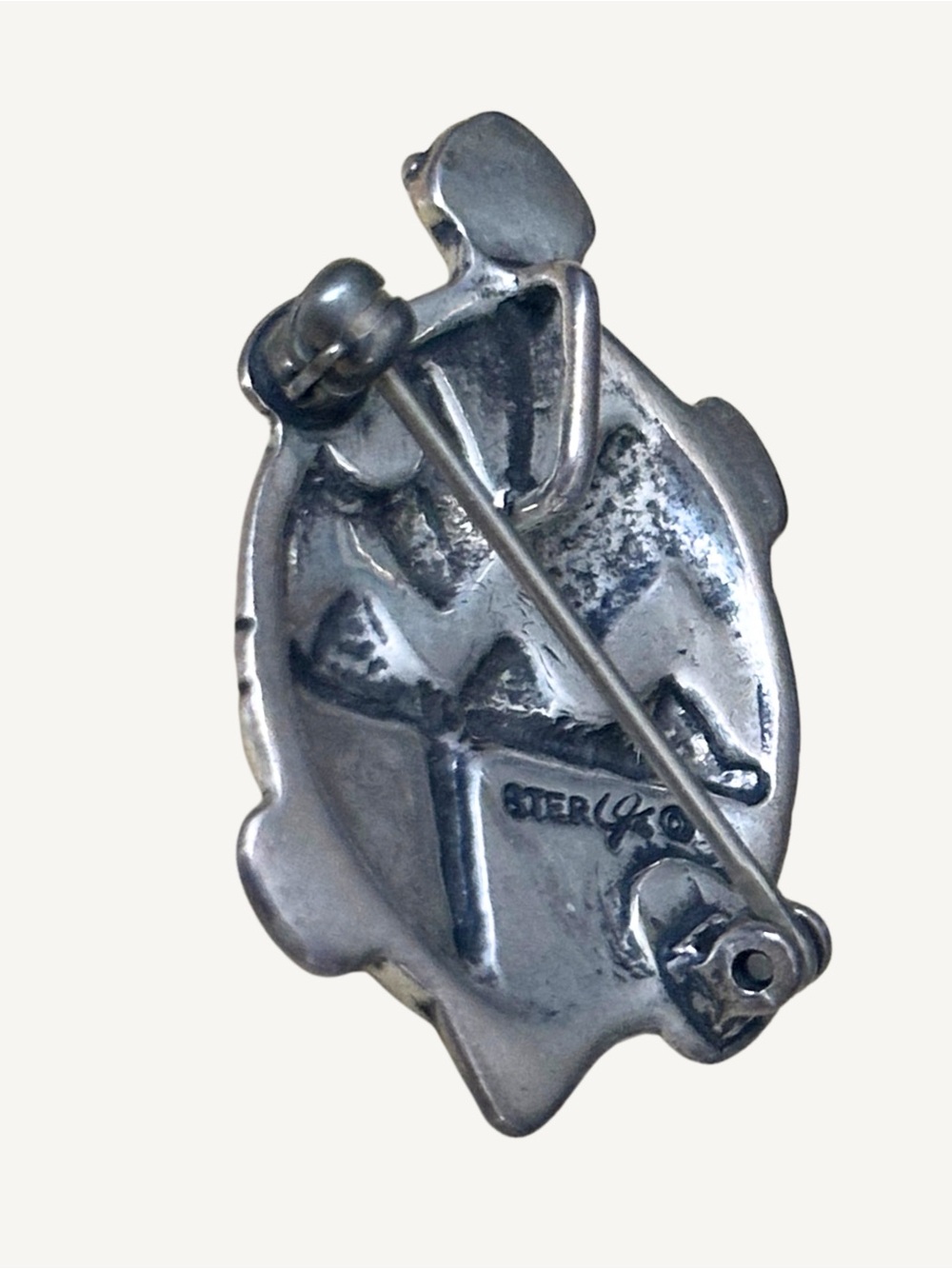 Carolyn Pollack Sterling Silver Turtle Pendant / Brooch Turquoise 925 - Picture 2 of 8